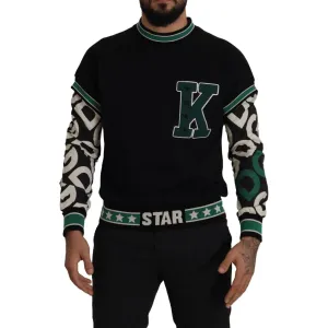 Dolce & Gabbana Regal Crewneck Pullover Sweater - Black & Green