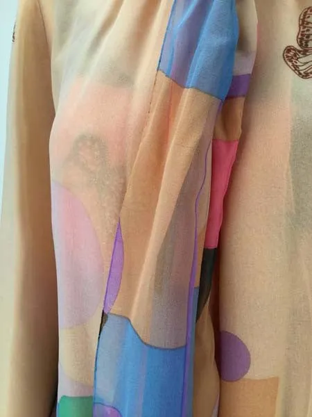 1980s Hanae Mori Silk Multicolored Butterfly Print Ensemble