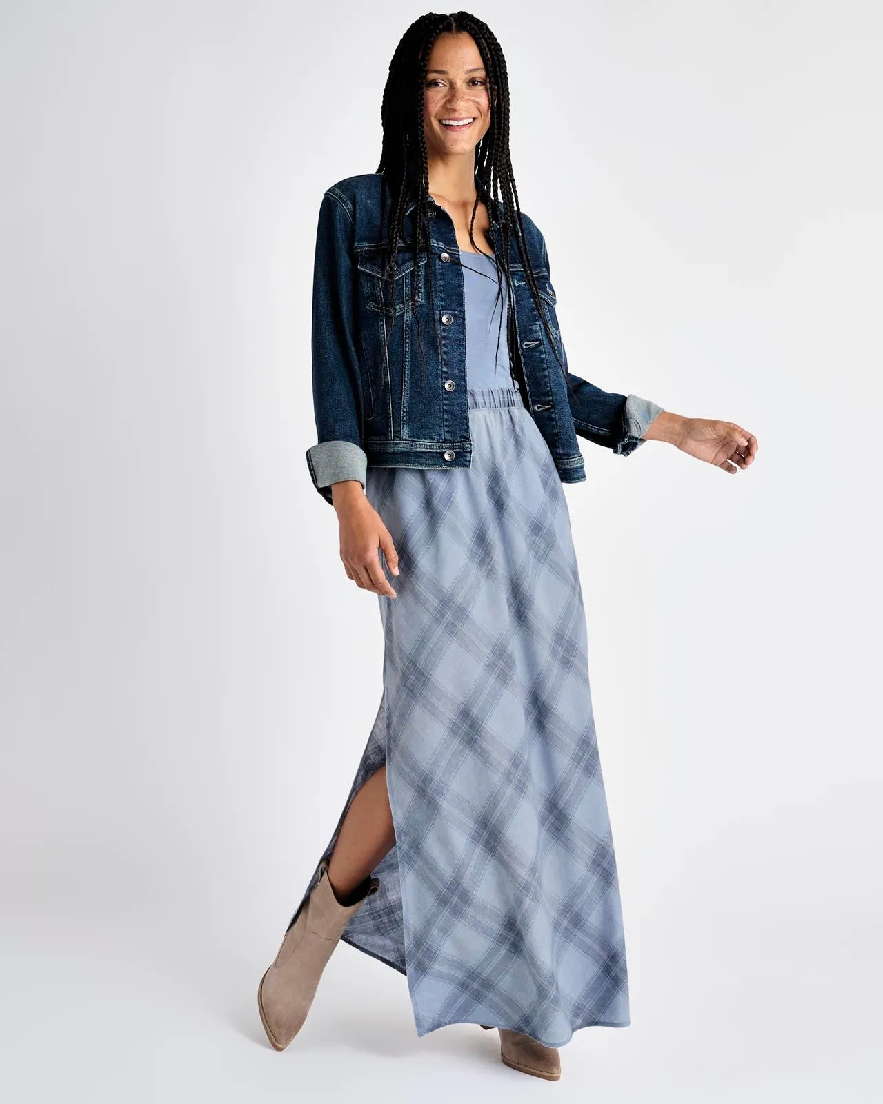 Abigail Plaid Maxi Skirt