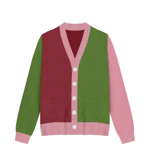 Abrosexual Colorblock Knit Cardigan