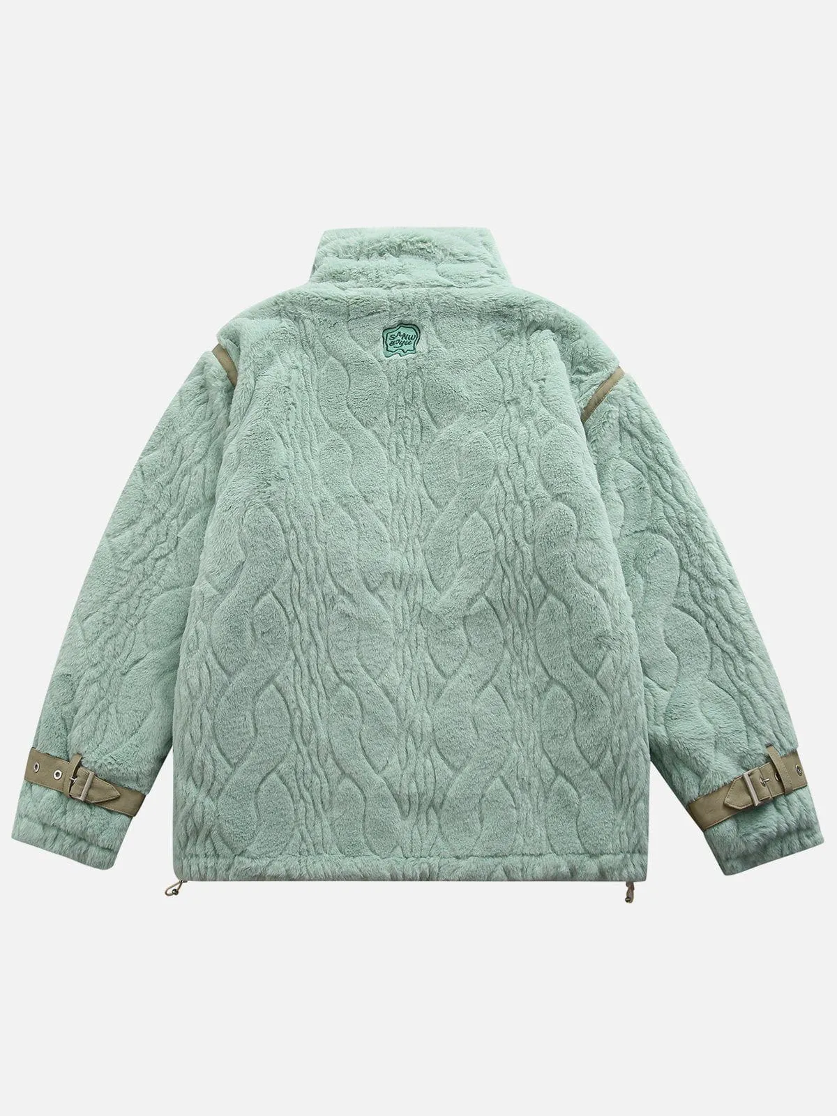 Aelfric Eden Big Pocket Patchwork Quilted Sherpa Coat