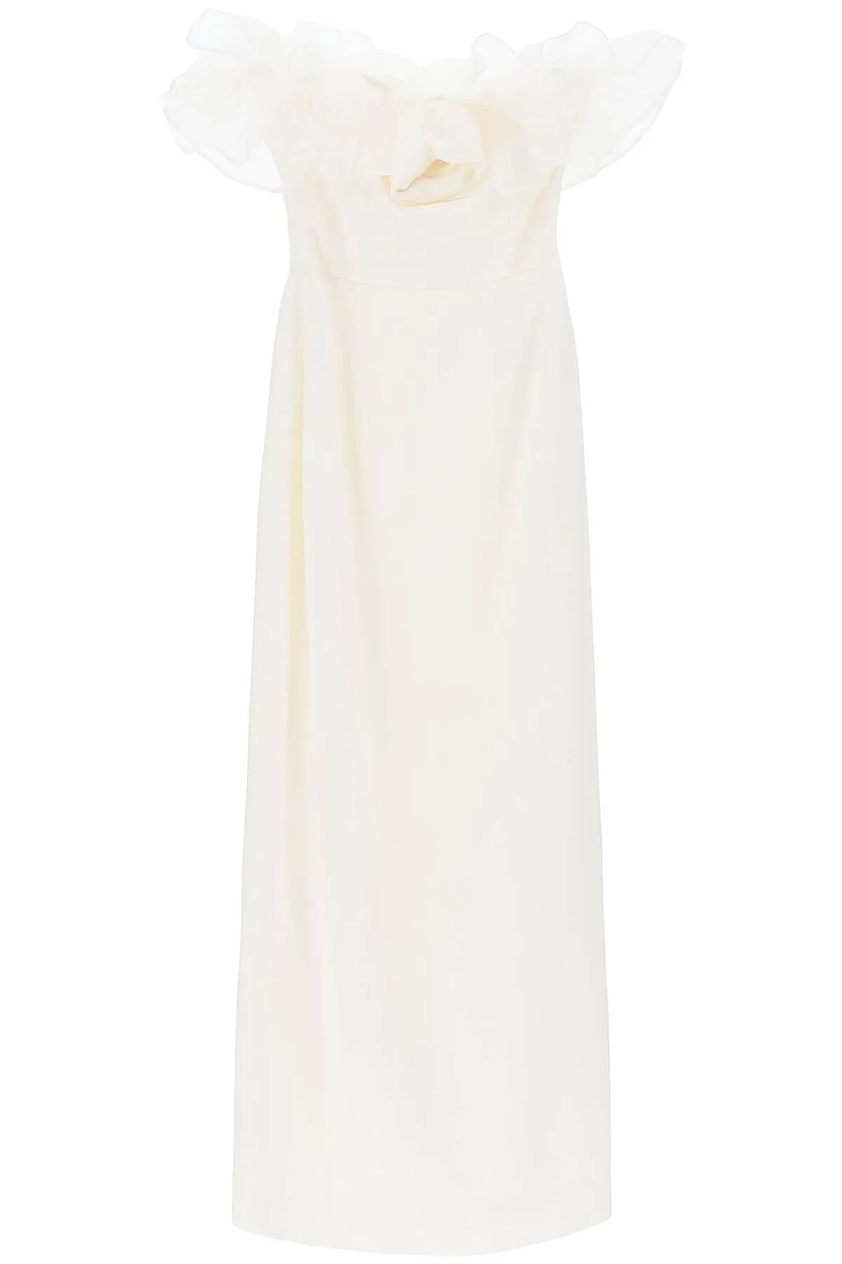 Alessandra Rich Strapless Dress With Organza Details