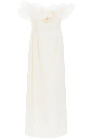 Alessandra Rich Strapless Dress With Organza Details