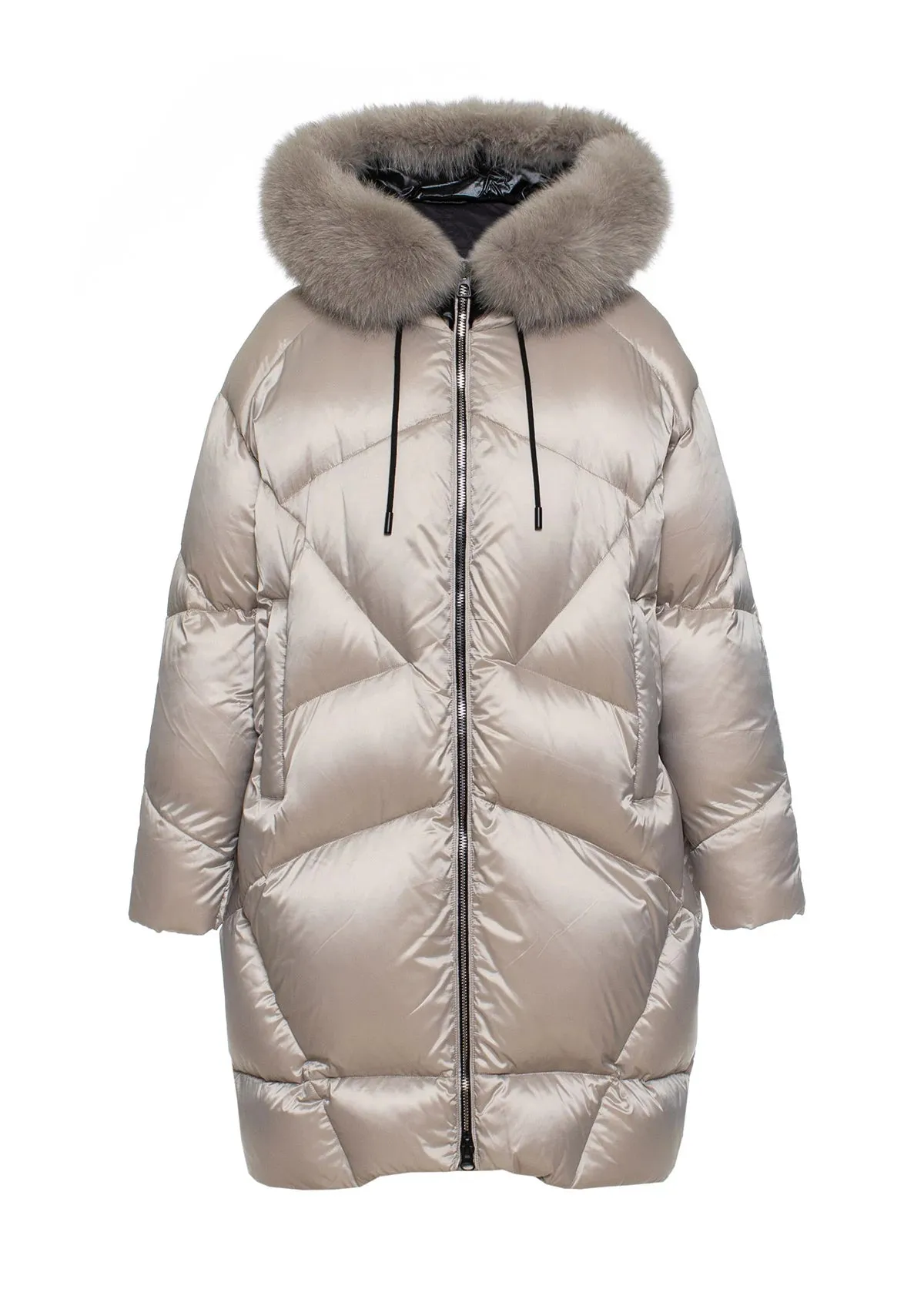 Alizée Premium Genuine Polar Fox Fur Down Winter Coat