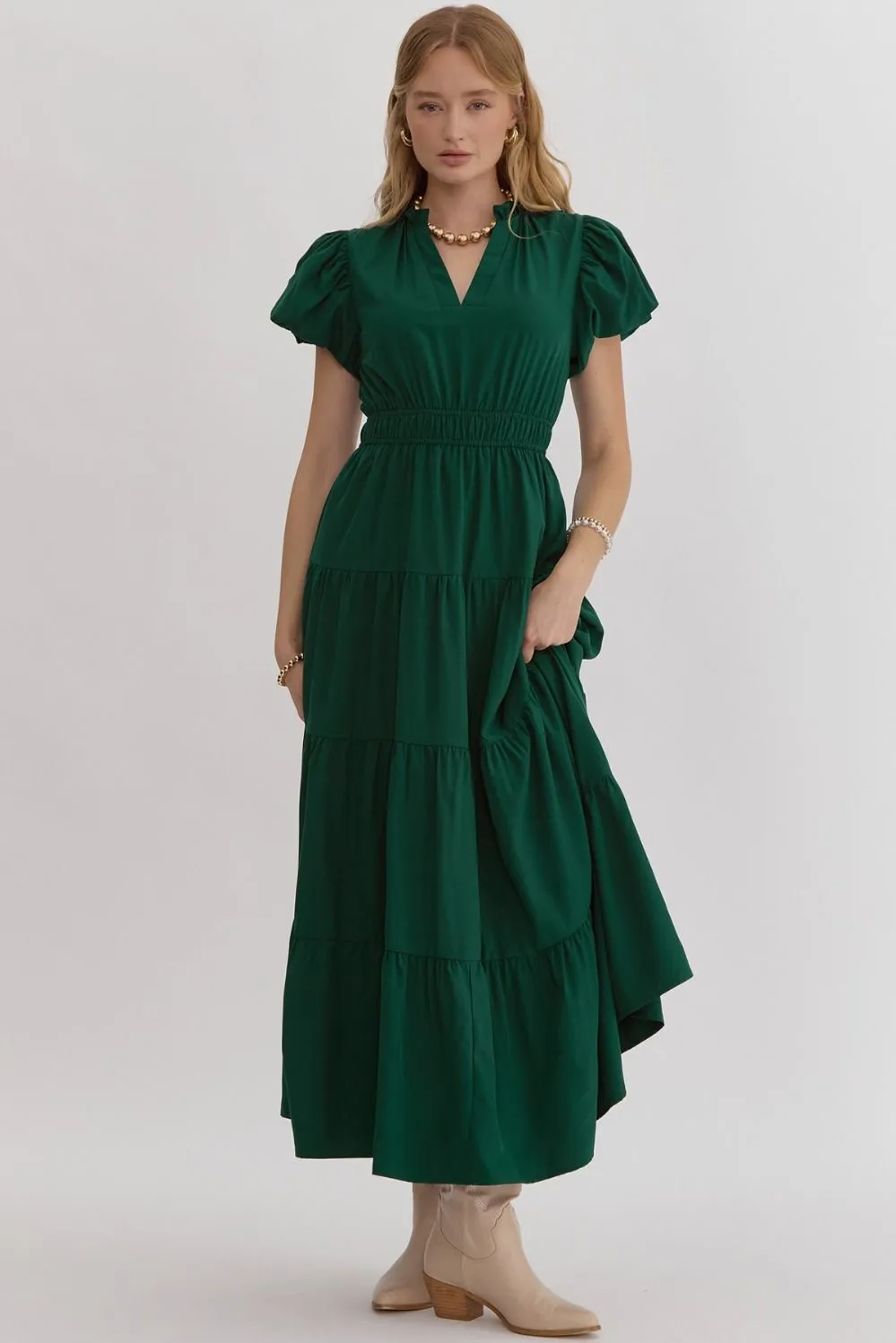 Amelia Tiered Midi Dress