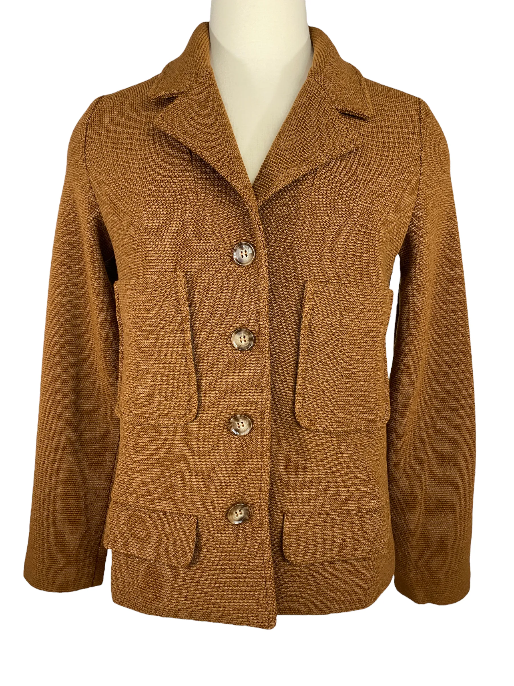 Amina Rubinacci Double Faced Wool Sweater Blazer Vicuna