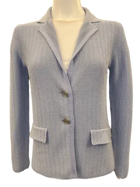 Amina Rubinacci Milos Sweater Jacket Sky Blue