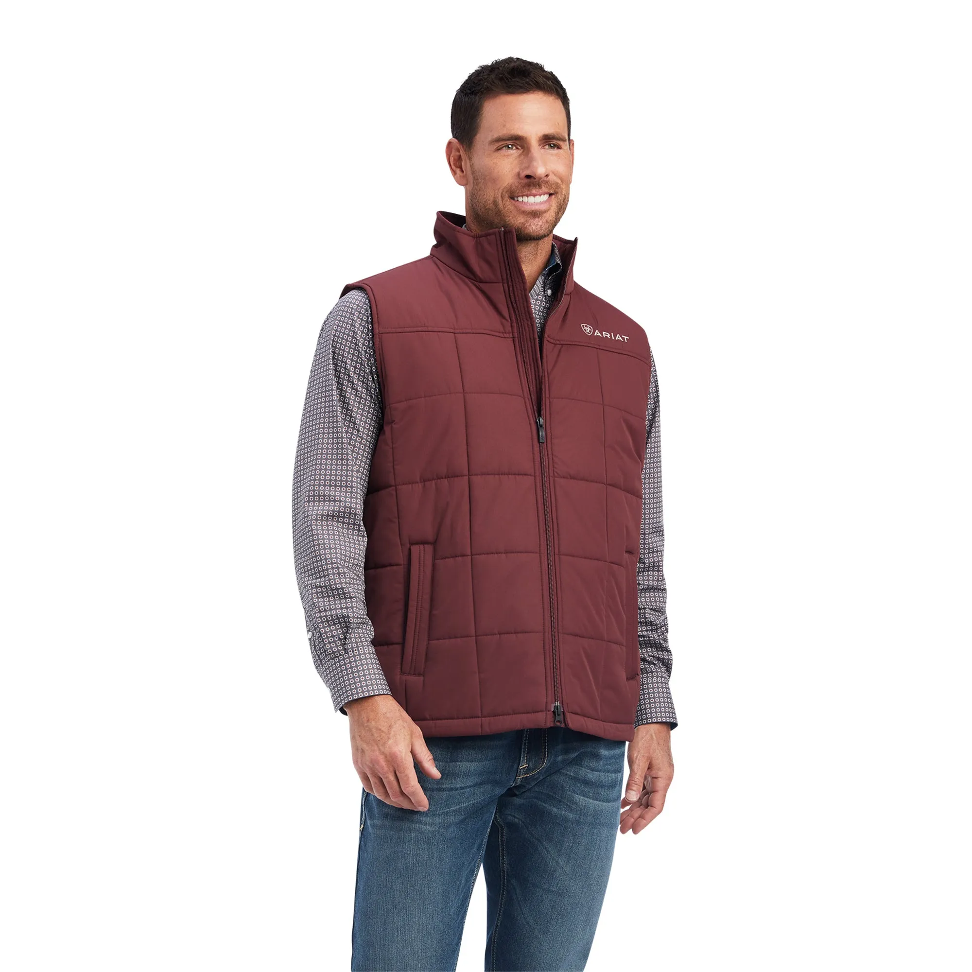 Ariat® Men's Crius Concealed Carry Red Mahogany Vest 10041522