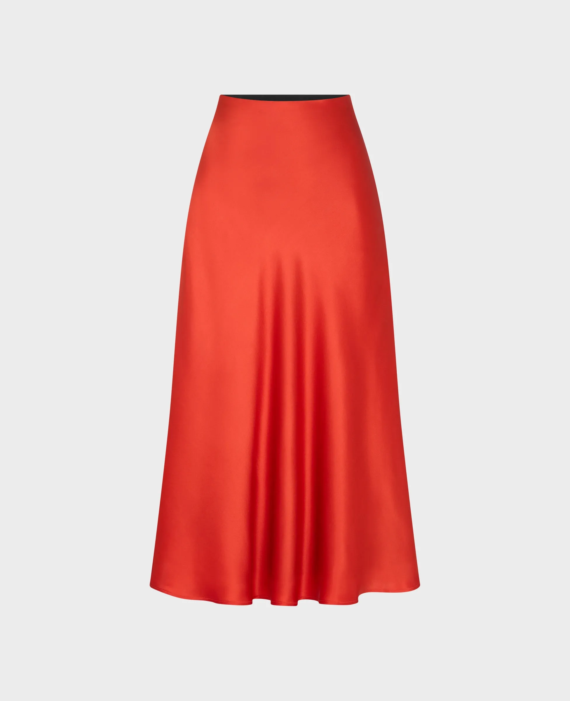 Beatrice Liberty Silk Satin Midi Slip Skirt