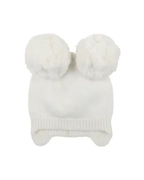 Bebe Pom Pom Beanie - Cream (NB-4Y)