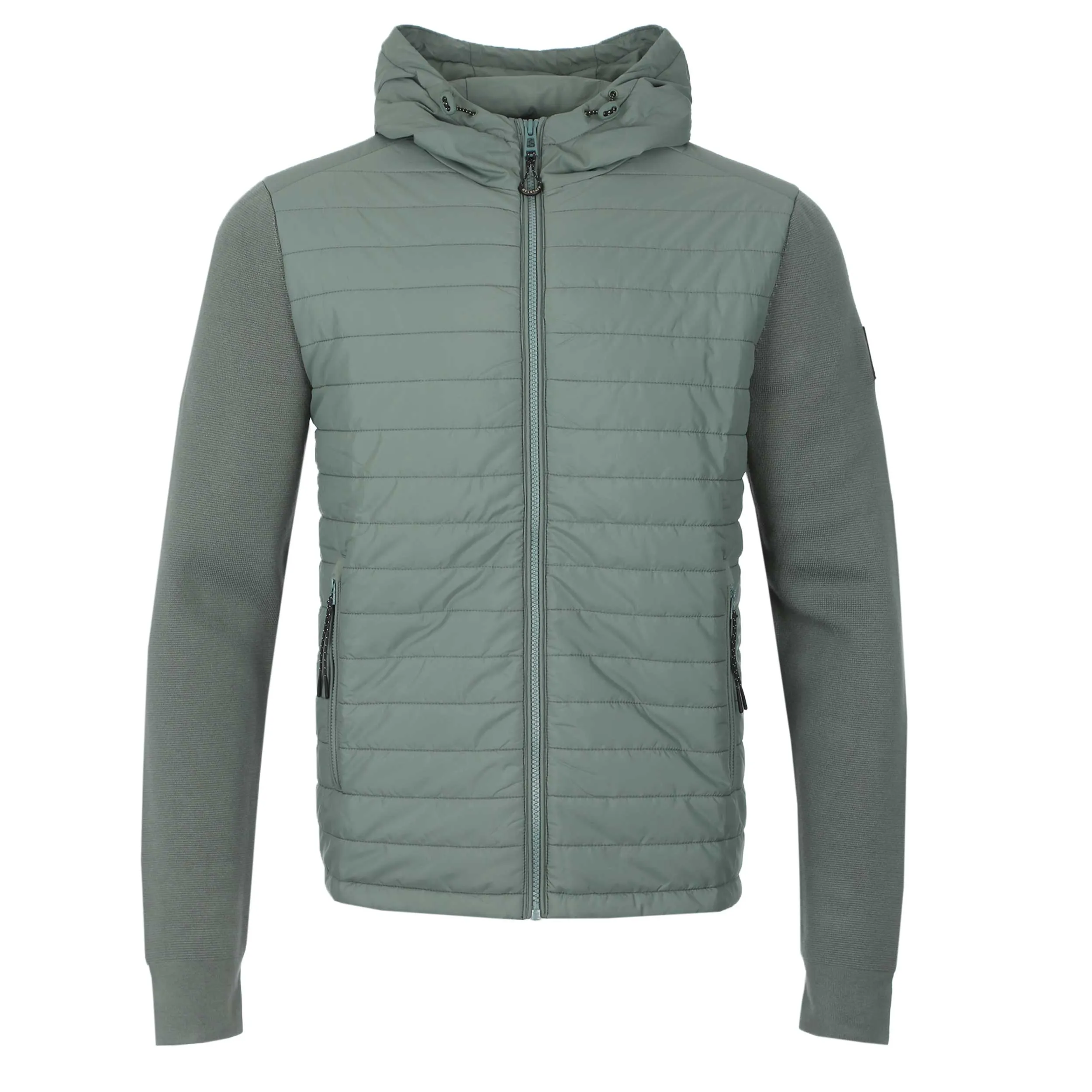 Belstaff Vert Full Zip Cardigan Knitwear in Mineral Green