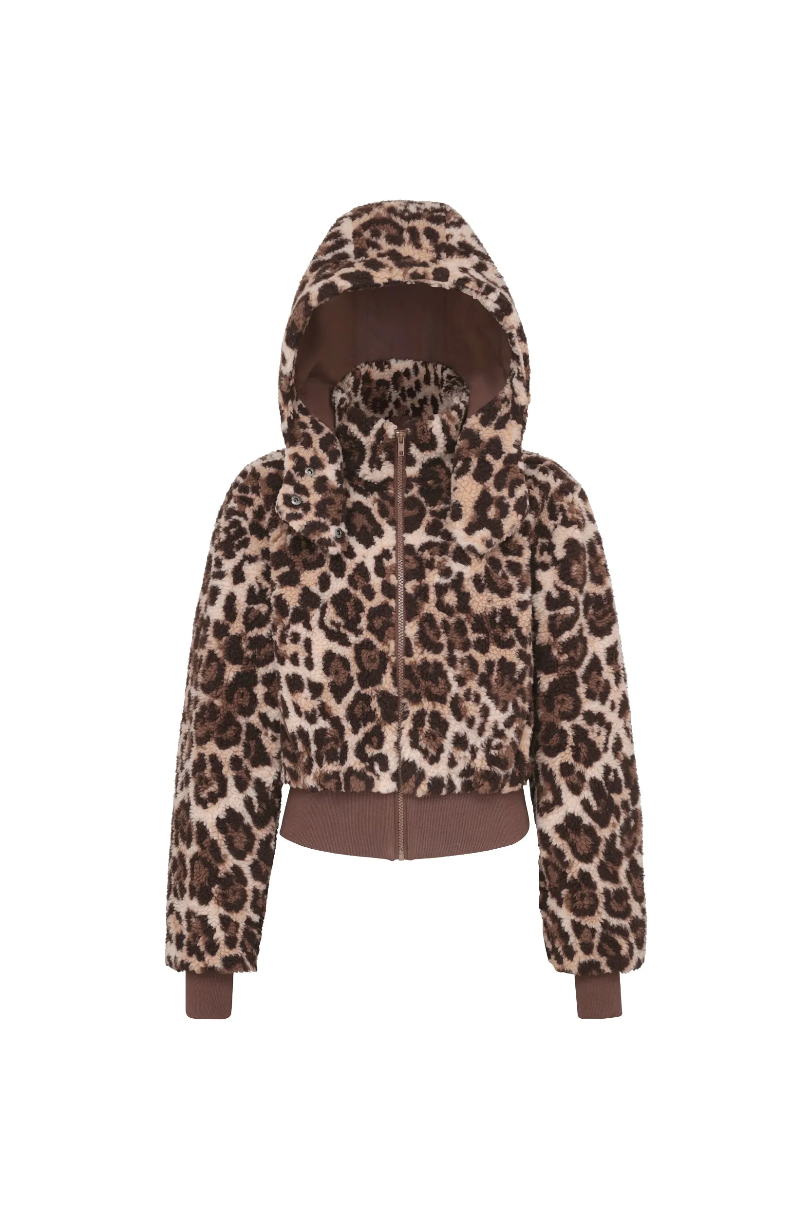 Bianca Sherpa Jacket - Leopard