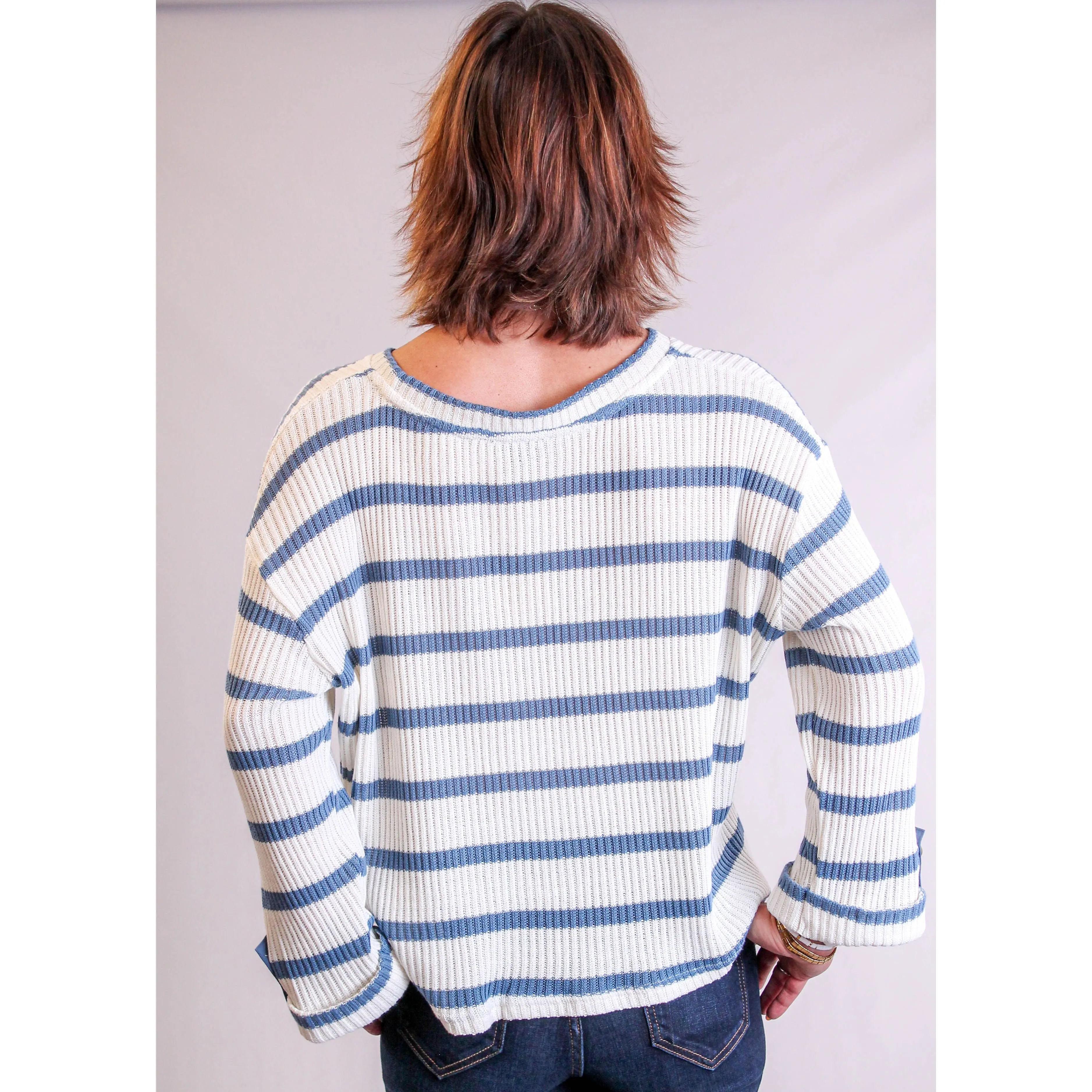 Blu Pepper Striped Sweater