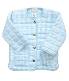 Blue Gingham Quilted Jacket