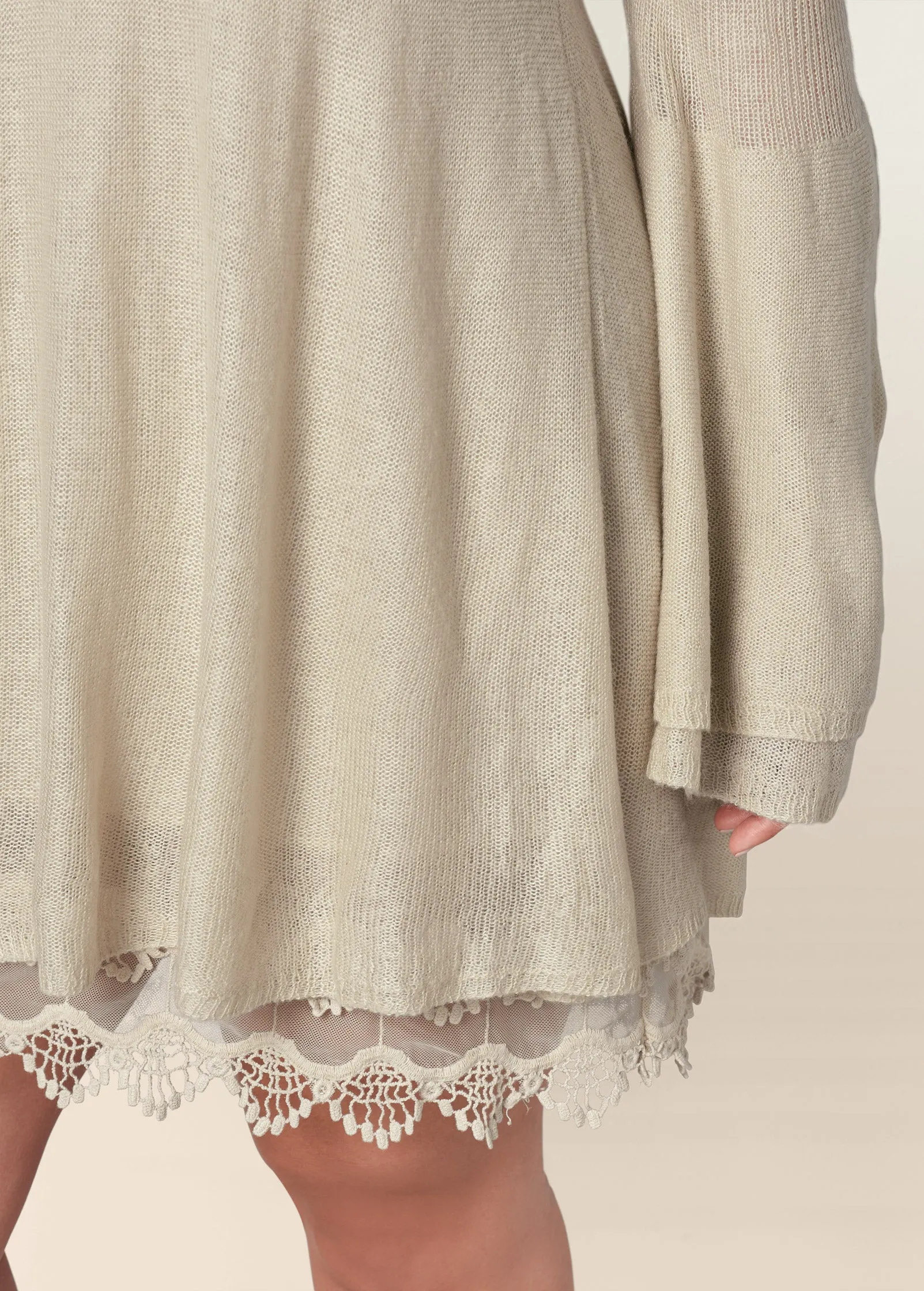 Boho Sweater Dress - Oatmeal