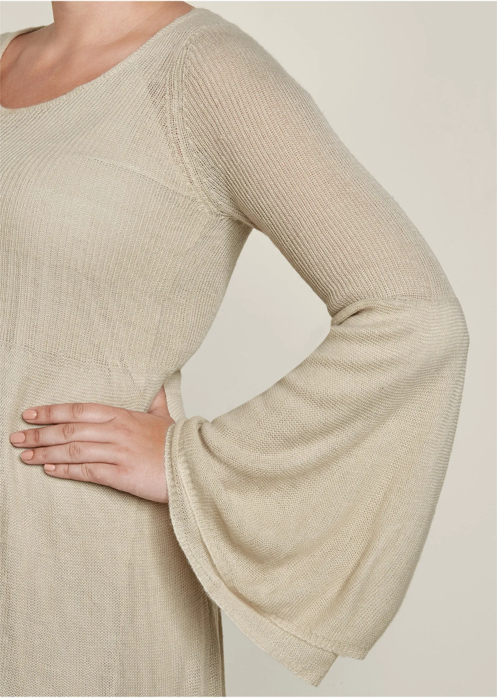 Boho Sweater Dress - Oatmeal