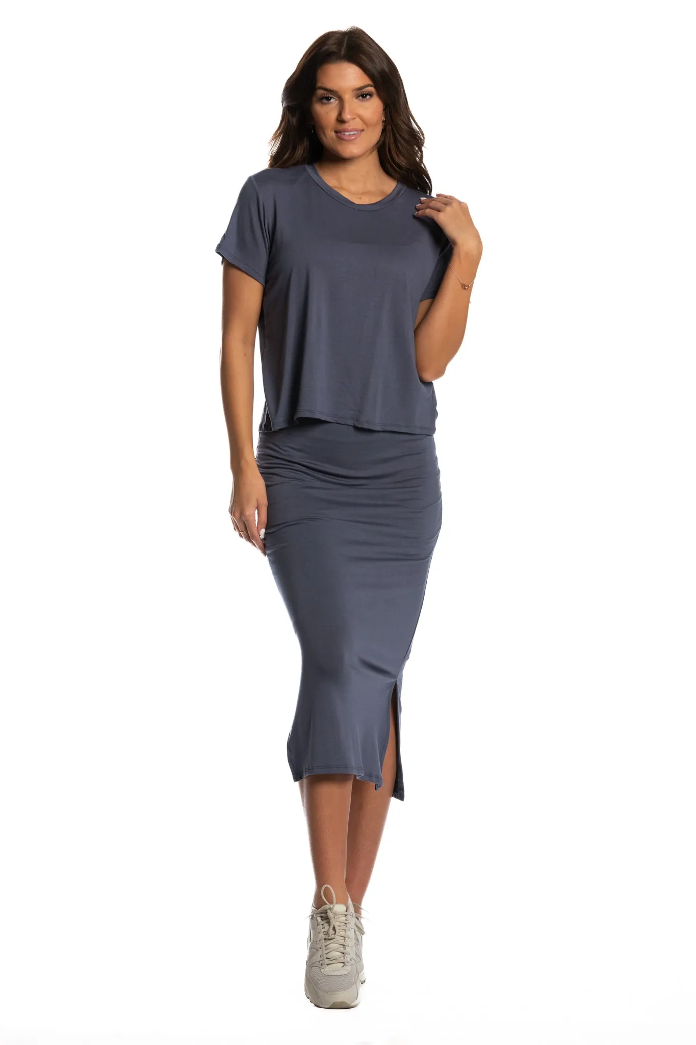 Brigitte Brianna Motion Tee & Runaround Skirt Set