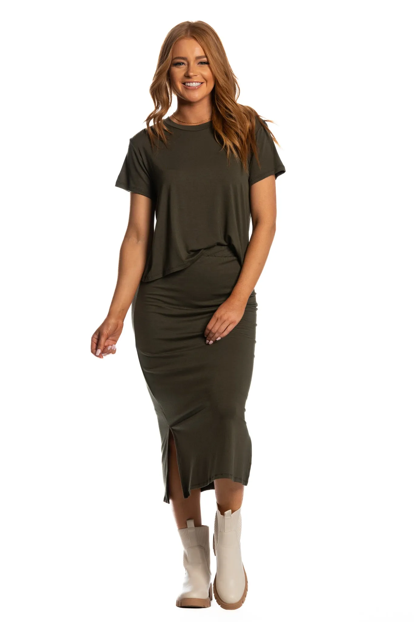 Brigitte Brianna Motion Tee & Runaround Skirt Set