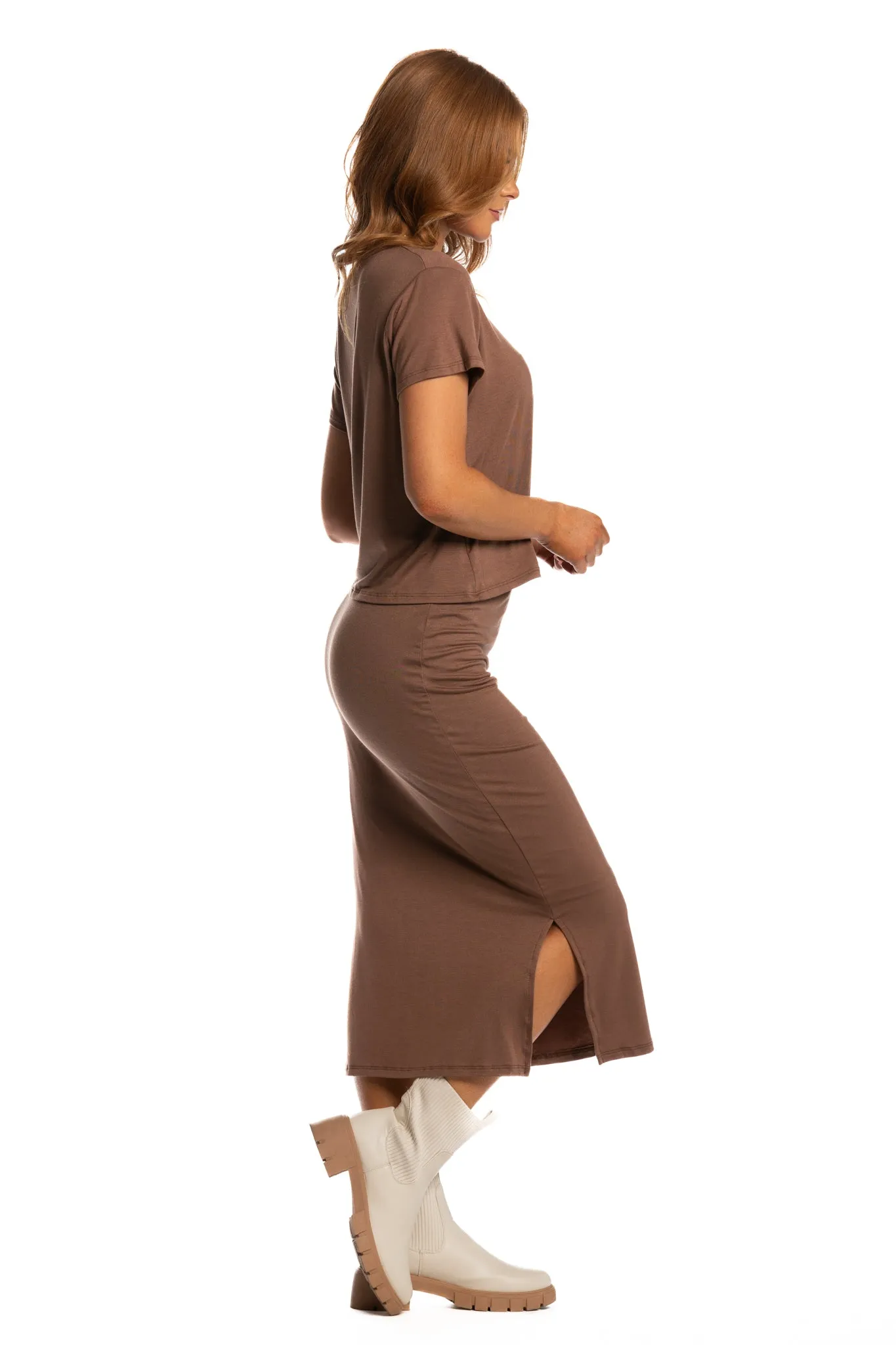 Brigitte Brianna Motion Tee & Runaround Skirt Set