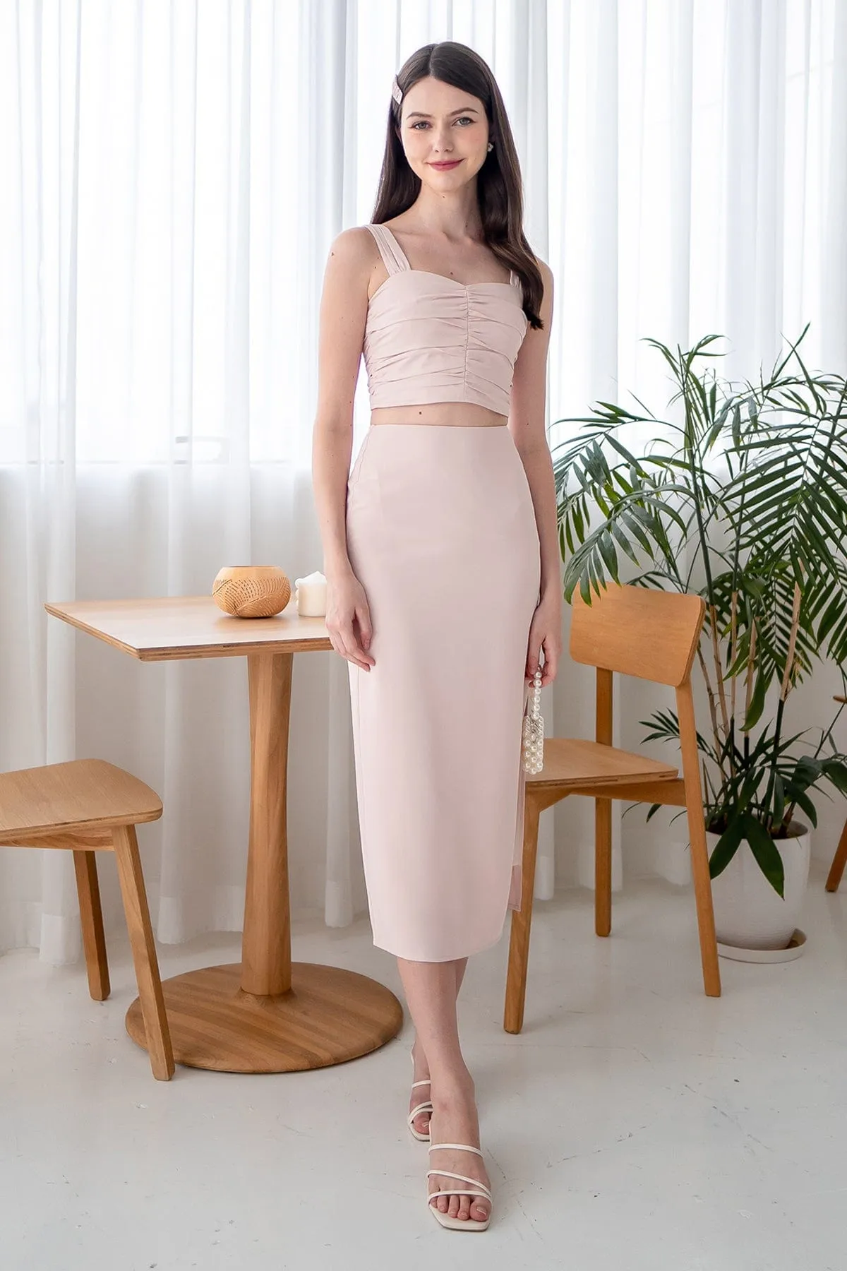 CALIA 2-PC SET IN NUDE PINK