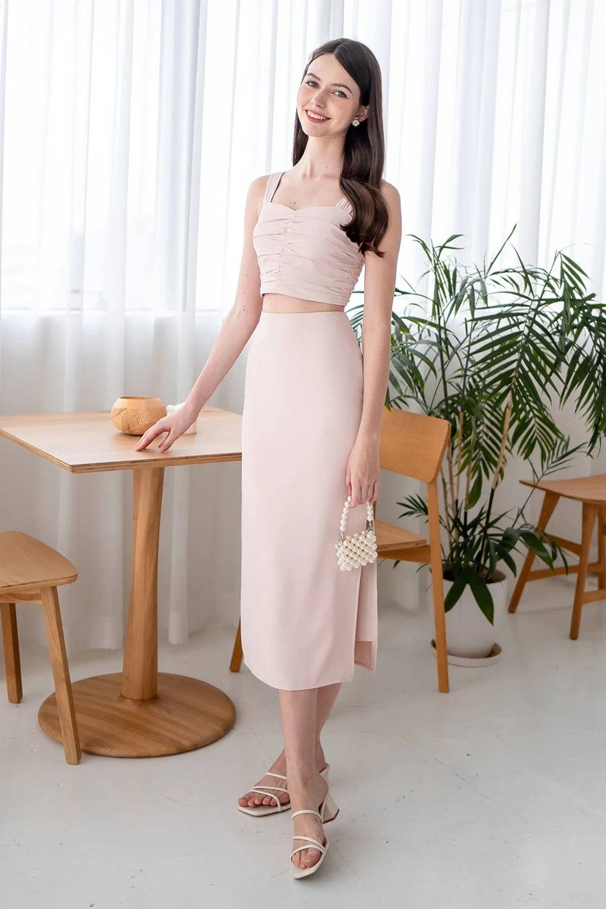 CALIA 2-PC SET IN NUDE PINK