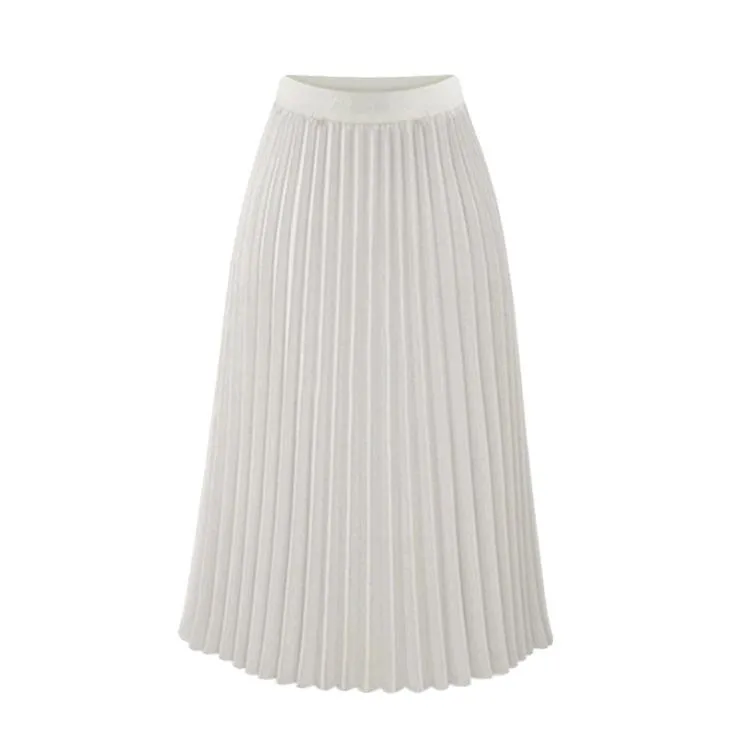 Classic Flowy Chiffon Pleated Midi Skirt Long Length