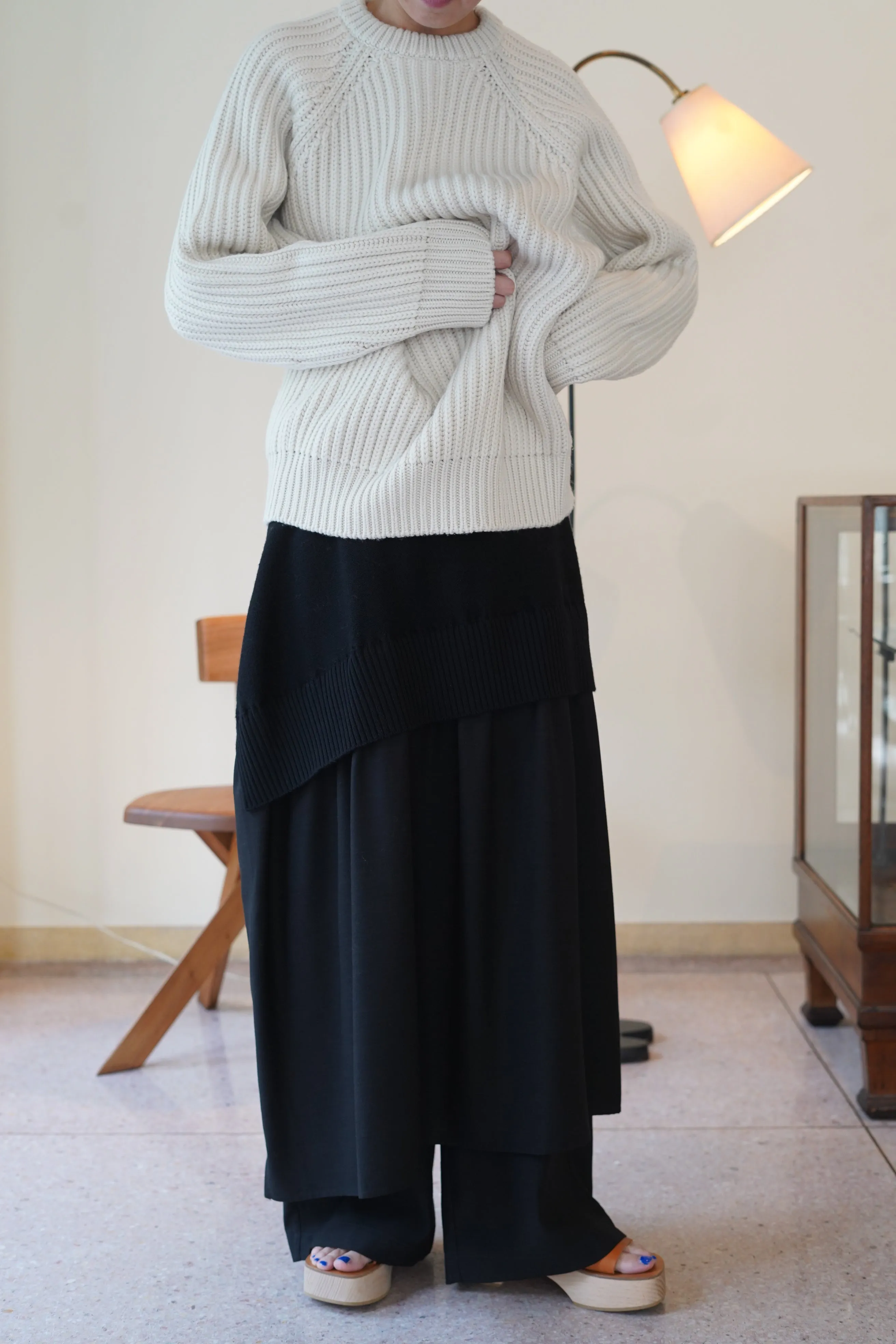 CRISTASEYA<br>PATCHED LONG SKIRT