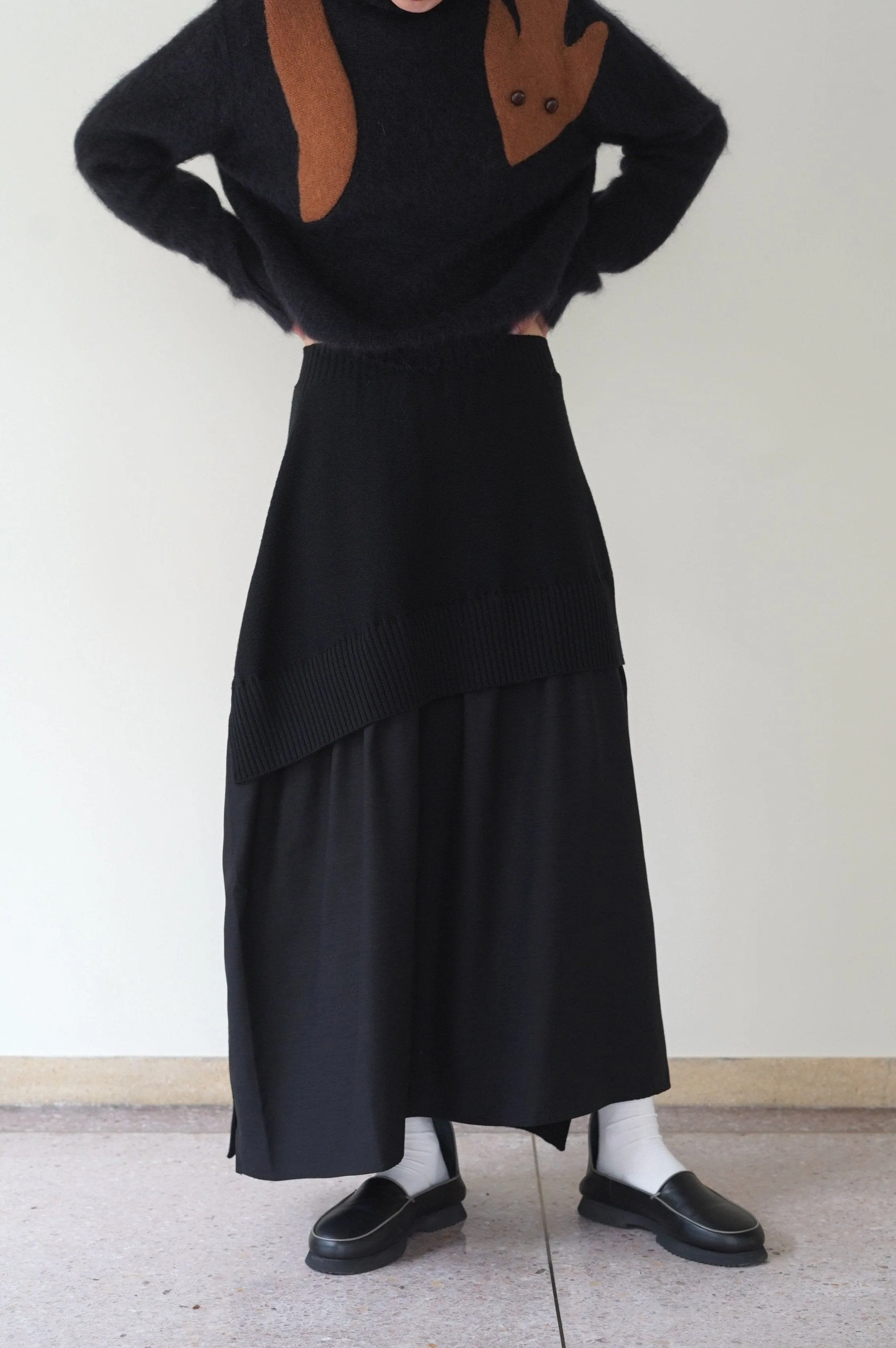 CRISTASEYA<br>PATCHED LONG SKIRT