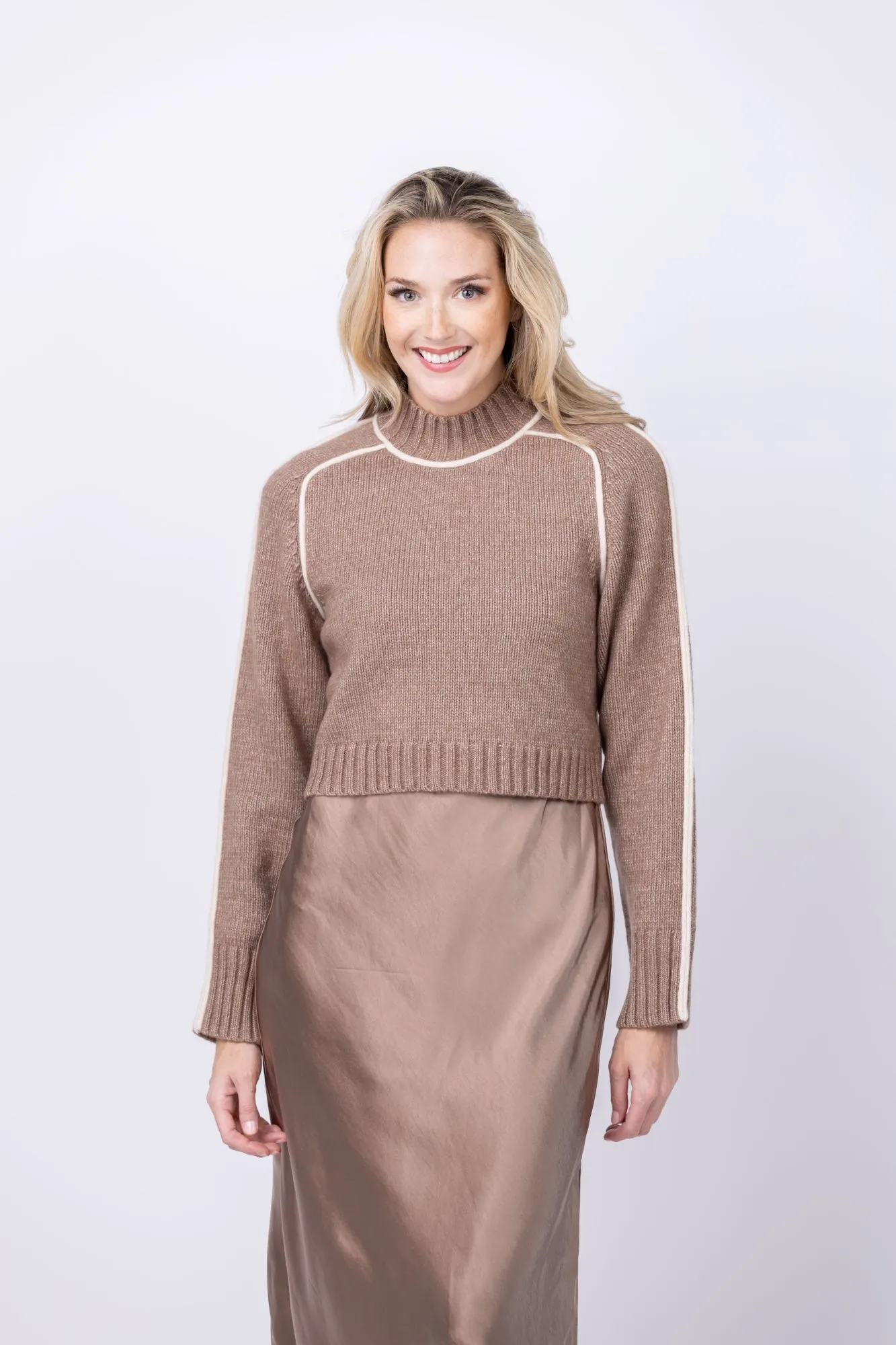 Dh New York Nik Sweater Dress In Umber Combo