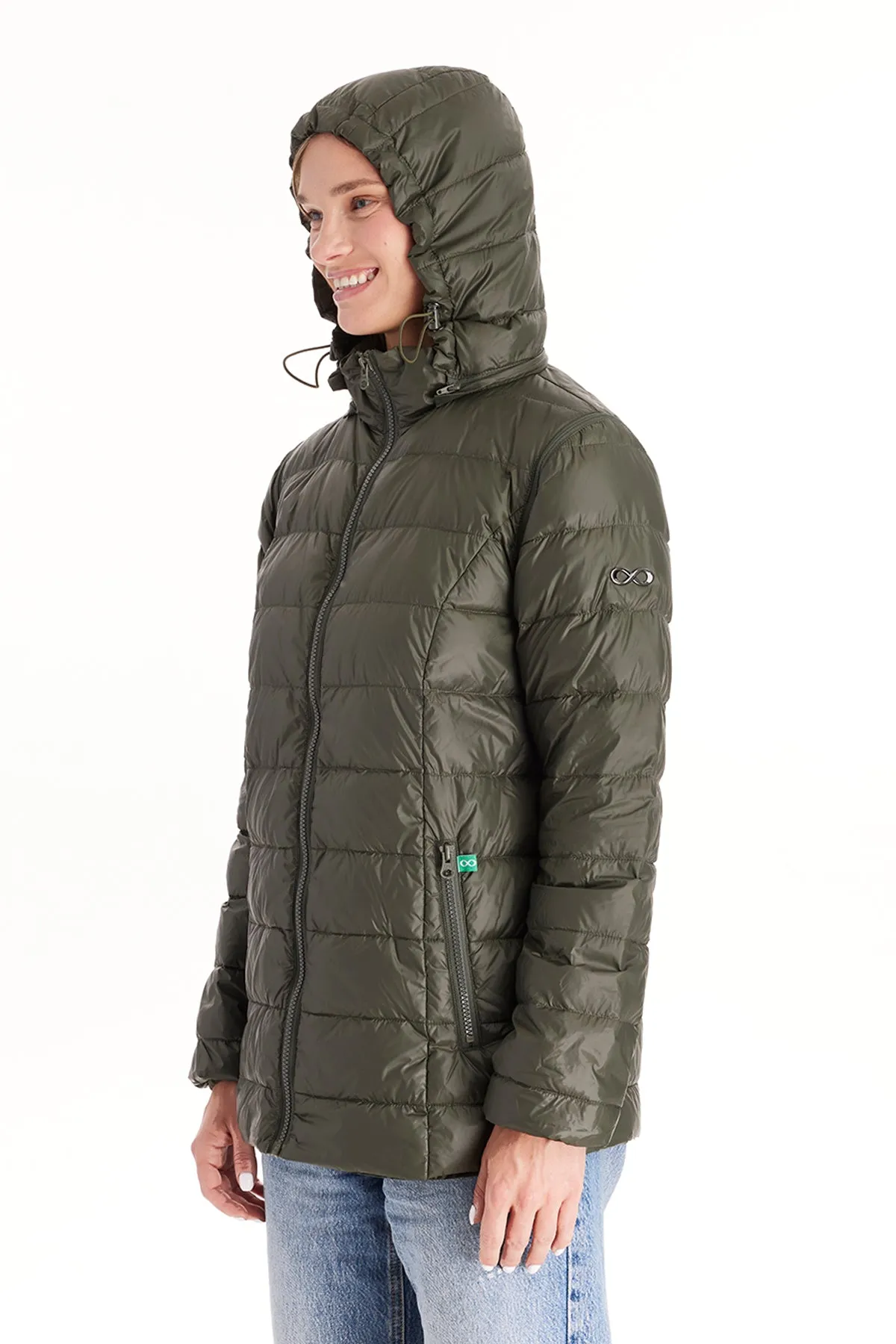 Down Lightweight Jacket With Removable Sleeves