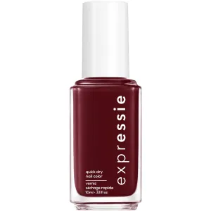 Essie expressie, Quick-Dry Nail Polish, 8-Free Vegan, Deep Burgundy, Not So Low-key, 0.33 fl oz