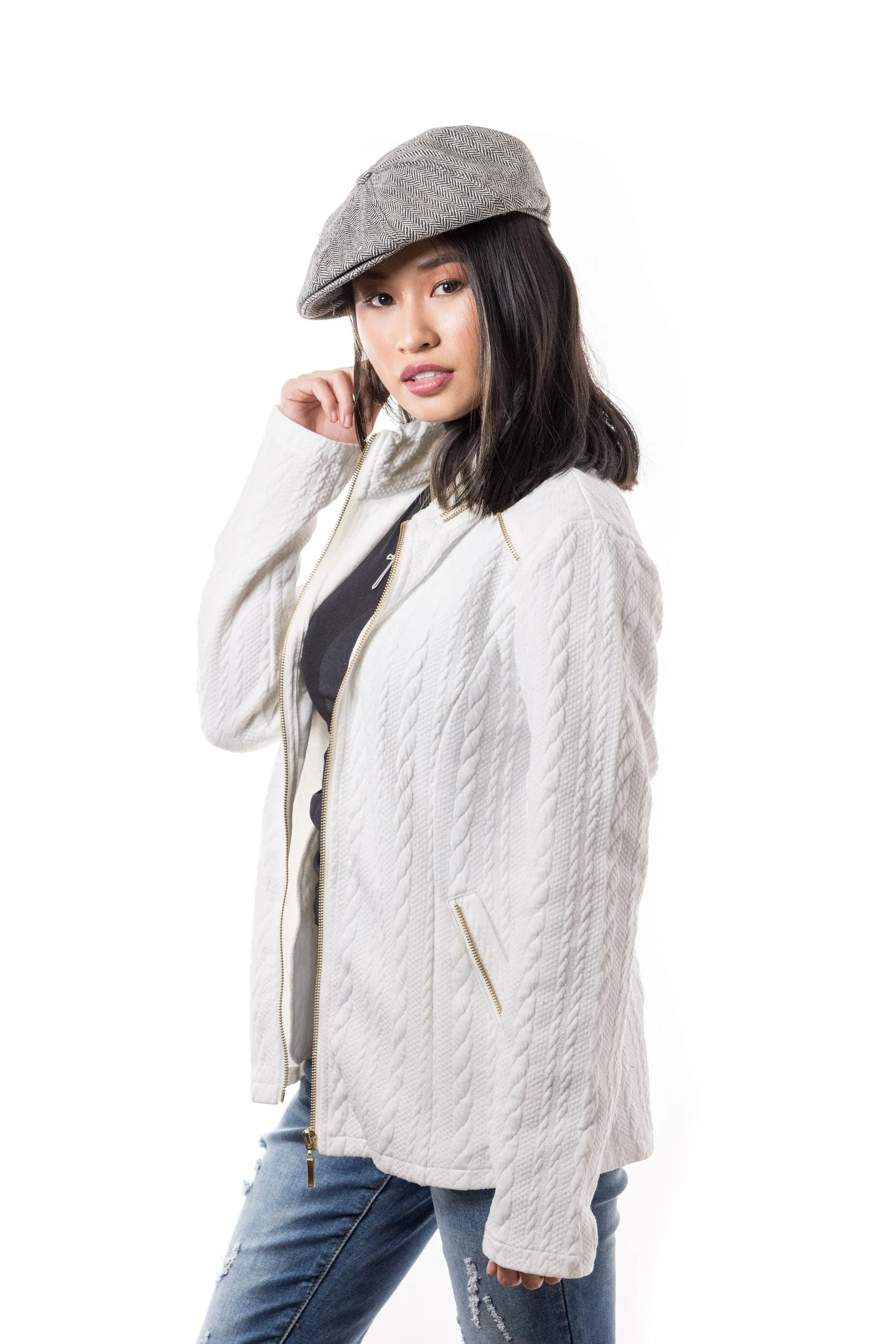 Eva Sweater- Jacket (Ivory)