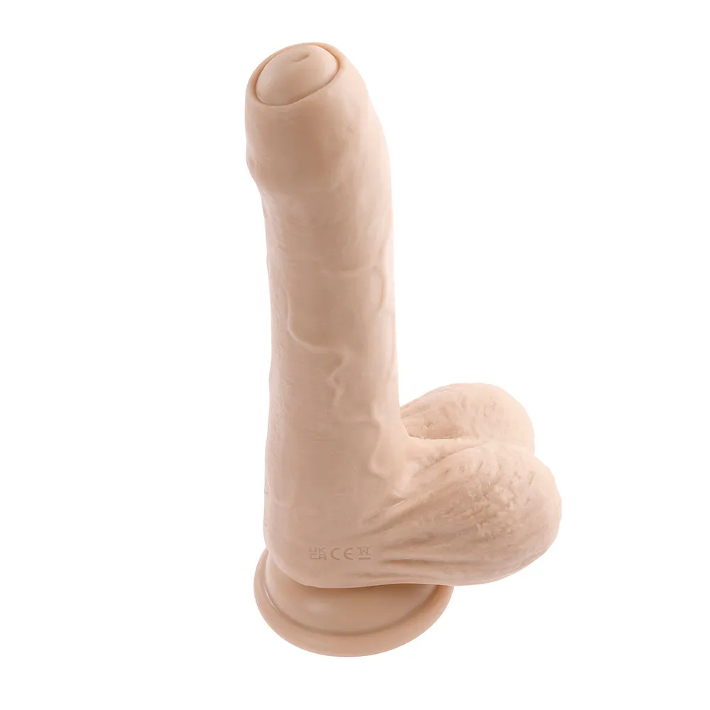 Evolved Peek A Boo Rechargeable Vibrating 8 in. Silicone Uncircumcised Dildo with Power Boost Light