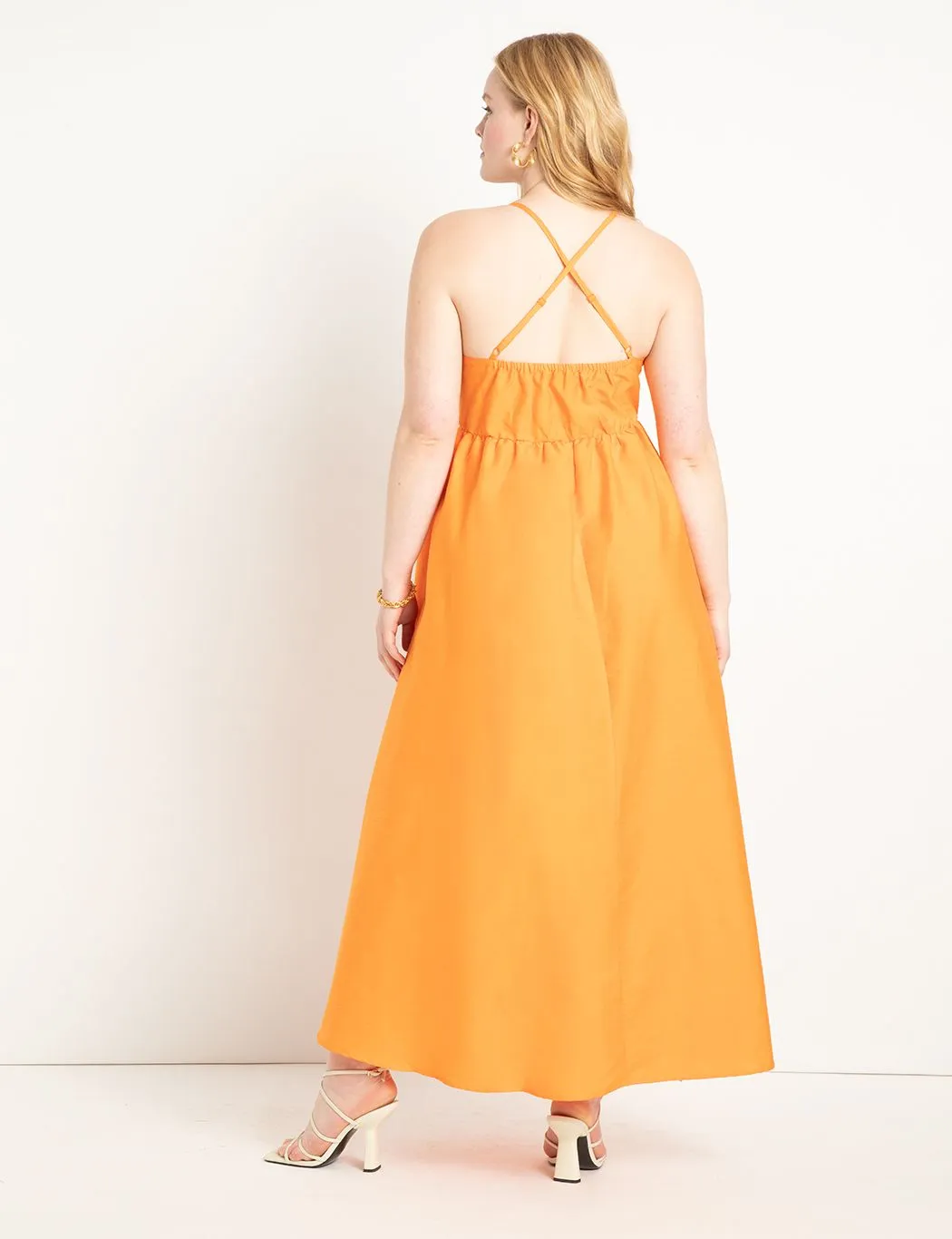 Full Maxi Dress in Persimmon Orange