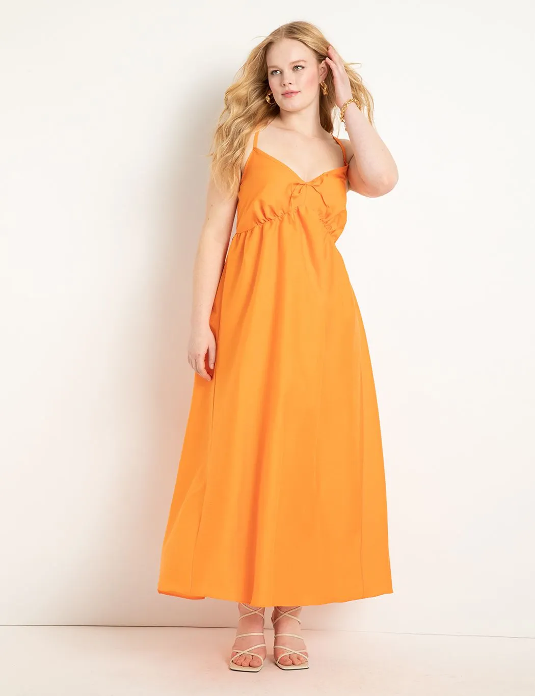 Full Maxi Dress in Persimmon Orange