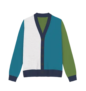 Gay (mlm) Colorblock Knit Cardigan