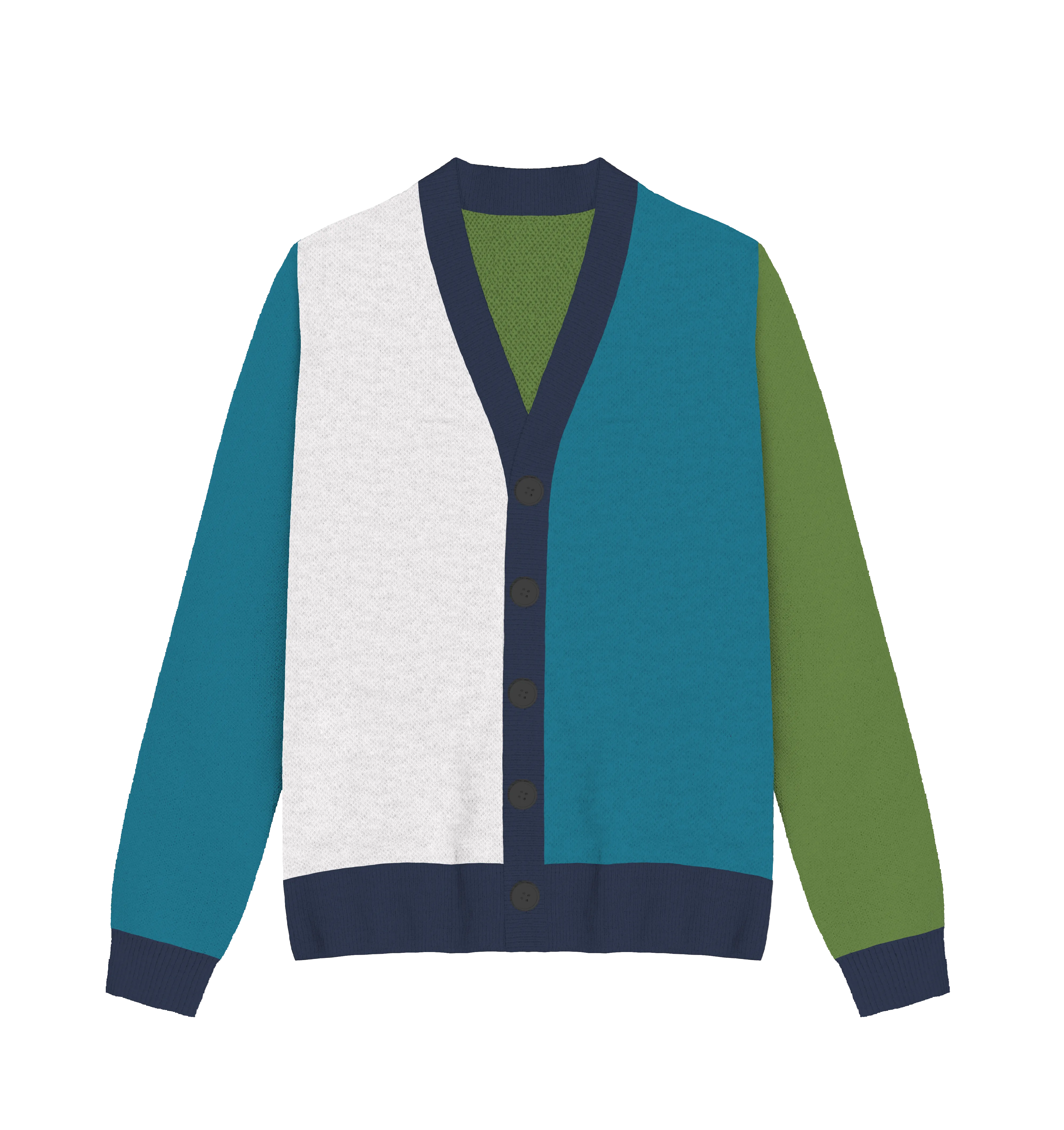 Gay (mlm) Colorblock Knit Cardigan