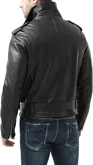 GENUINE COWHIDE LEATHER BRANDO LEATHER JACKET