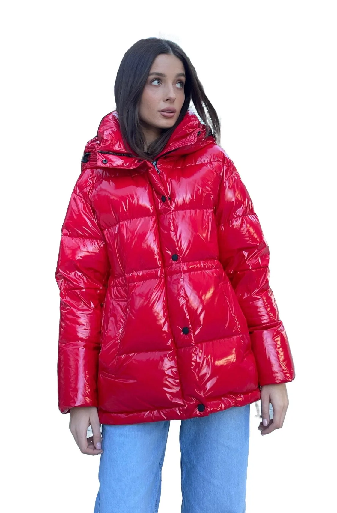 Gia Laqué Premium Down Hooded Jacket