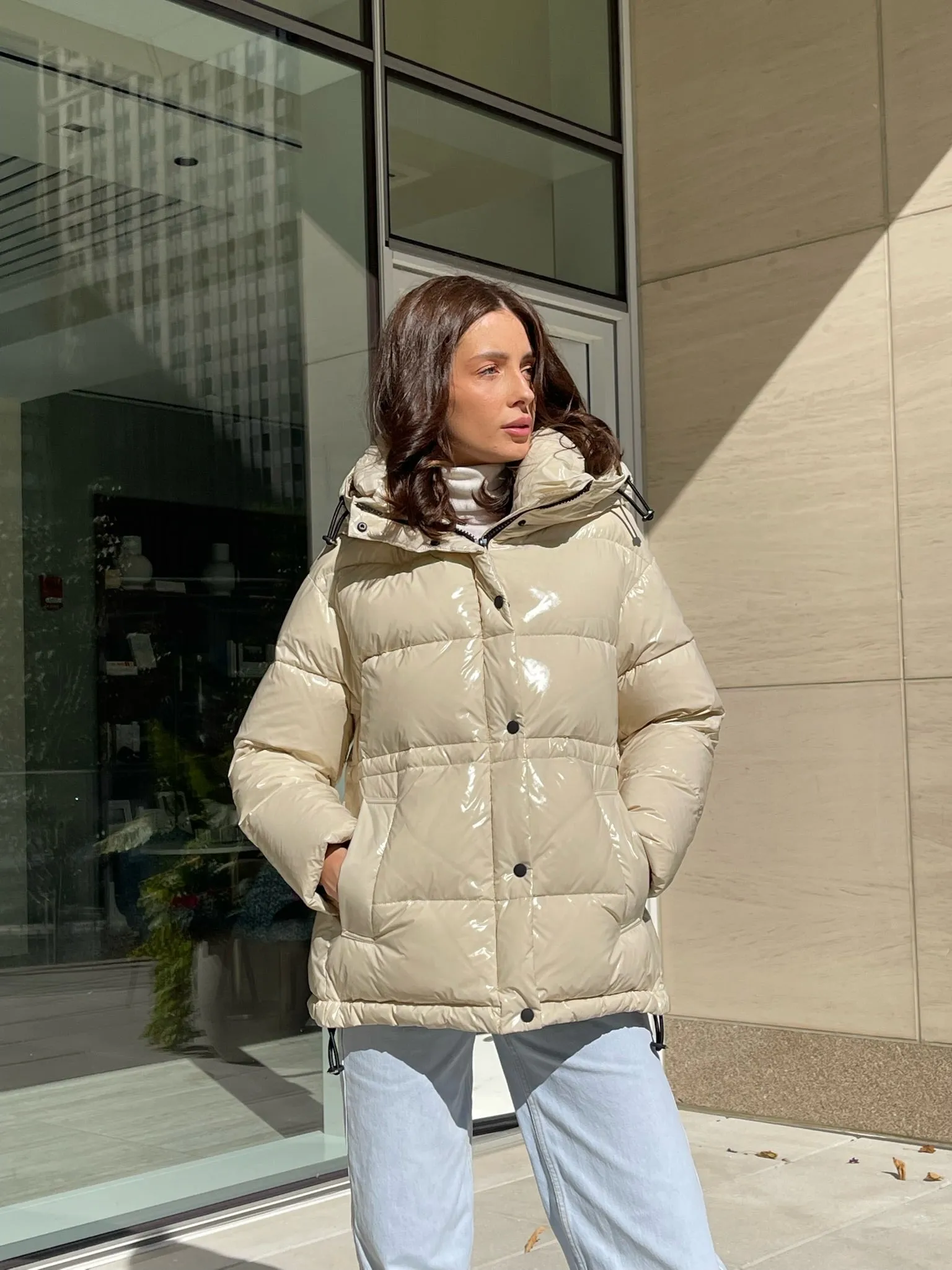 Gia Laqué Premium Down Hooded Jacket