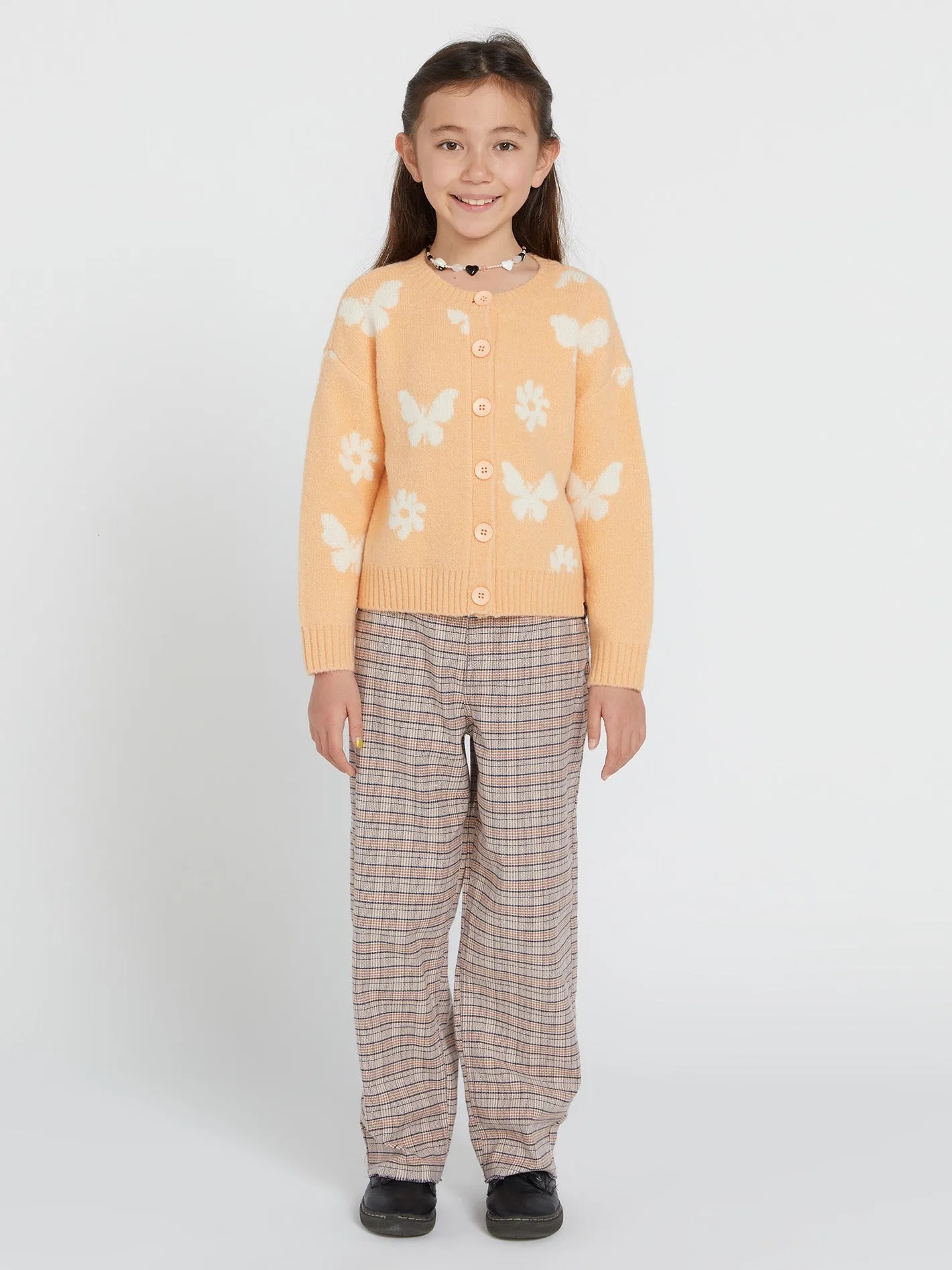 Girls Craizy Daizy Cardigan - Peach Bud