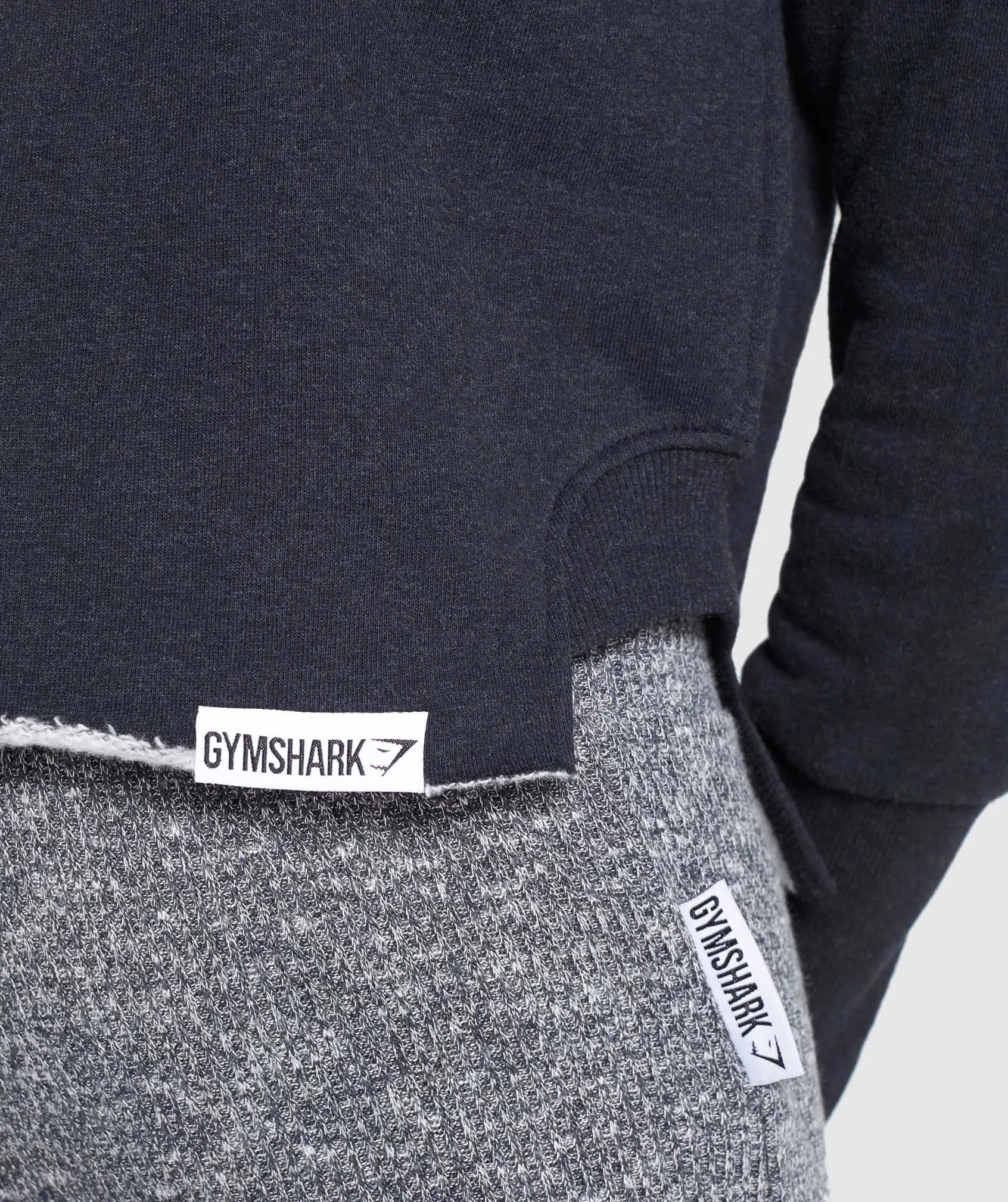 Gymshark Slounge Crescent Sweater - Black Marl