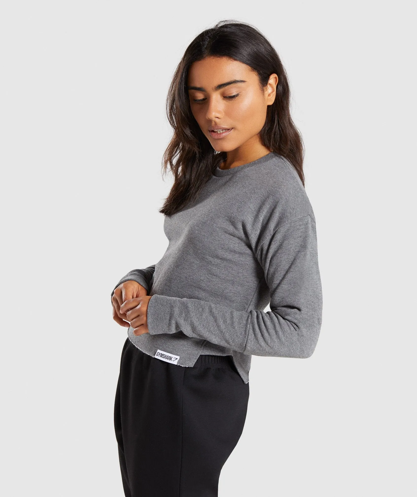 Gymshark Slounge Crescent Sweater - Charcoal Marl