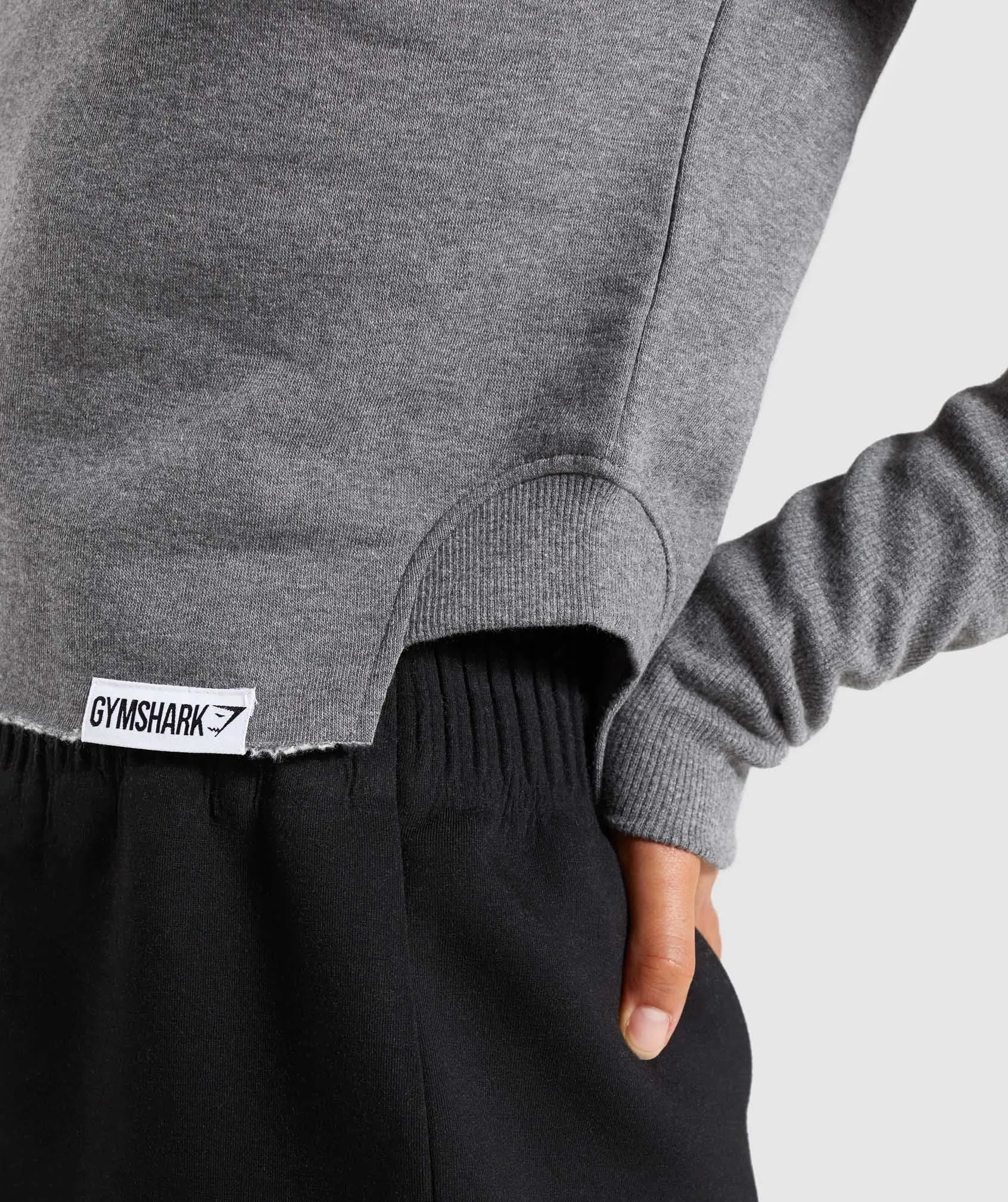 Gymshark Slounge Crescent Sweater - Charcoal Marl