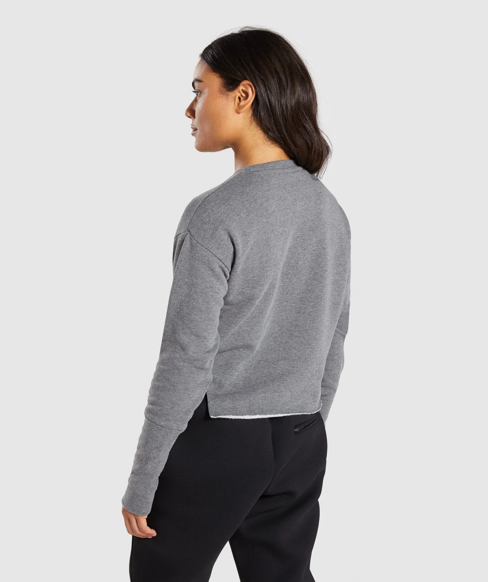 Gymshark Slounge Crescent Sweater - Charcoal Marl