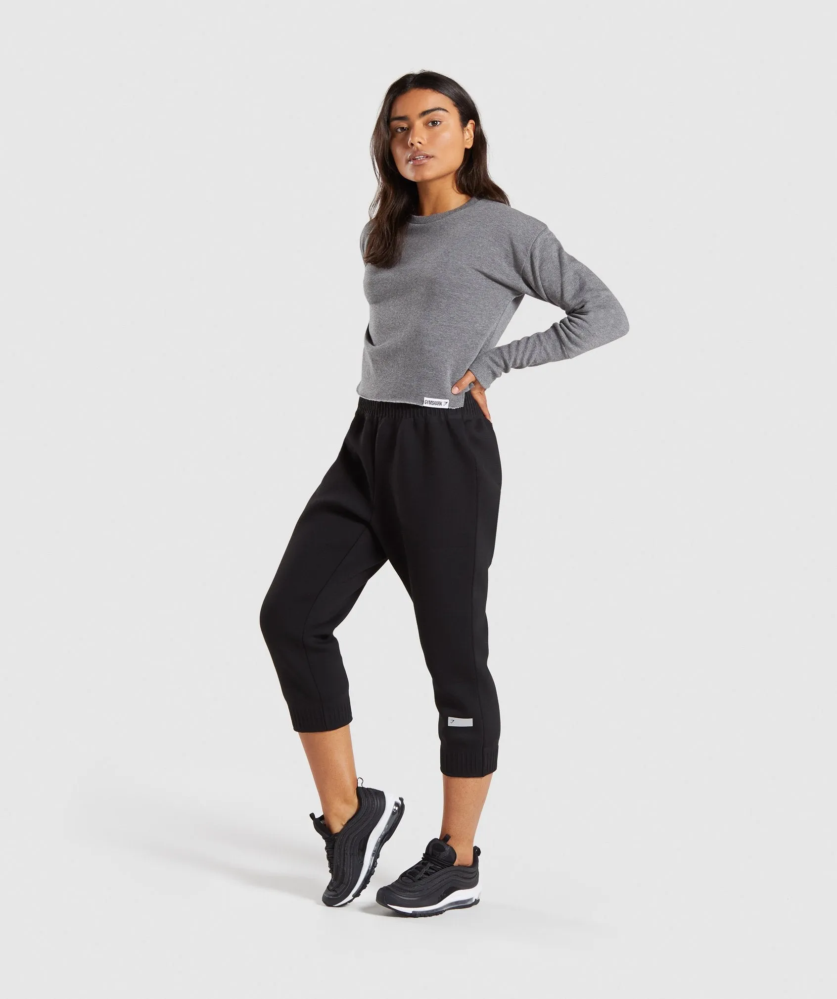 Gymshark Slounge Crescent Sweater - Charcoal Marl