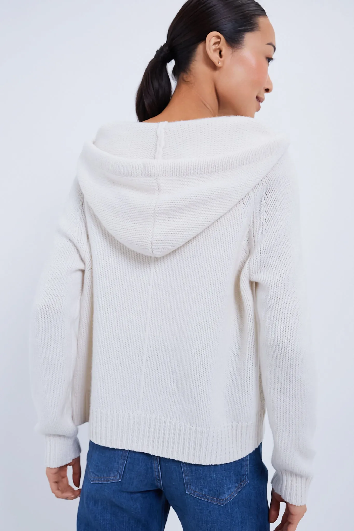 Ivory Grayson Cashmere Hoodie