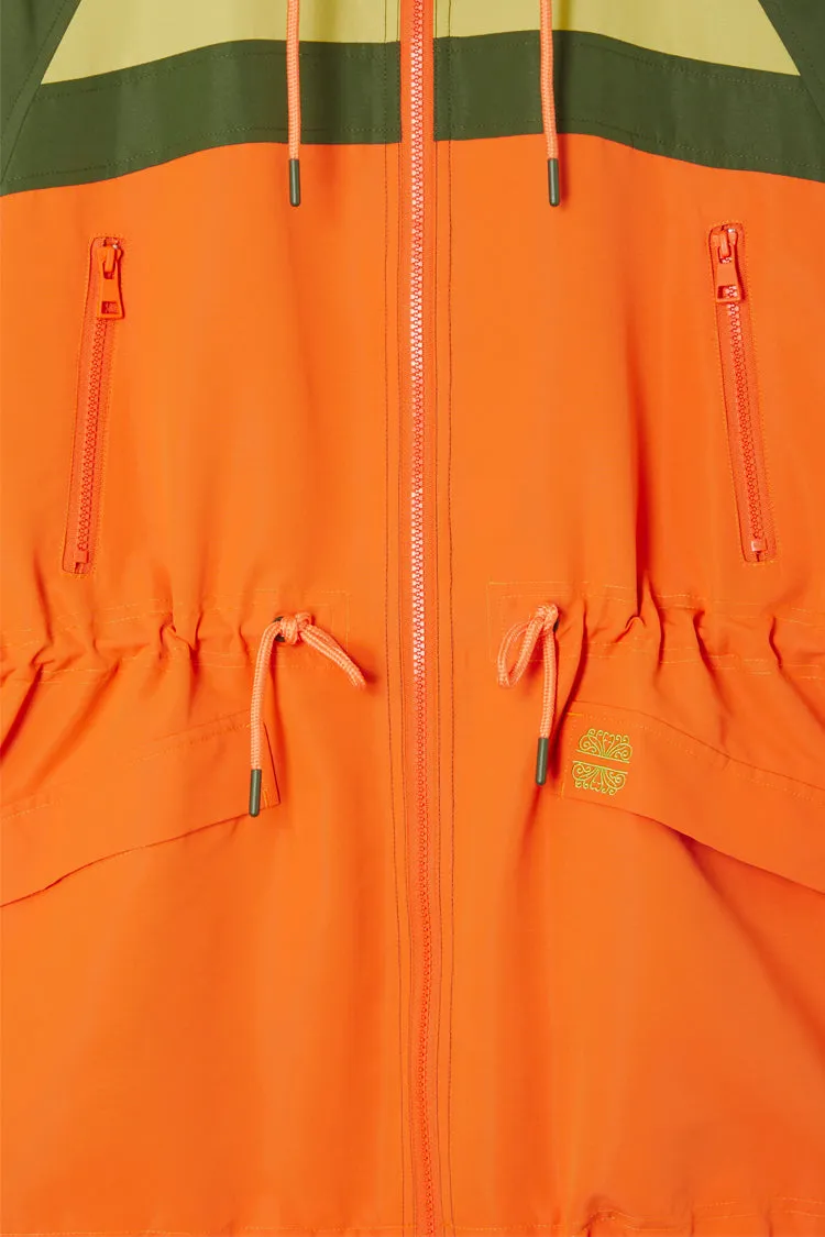 Khaki and Orange NFD Windbreaker