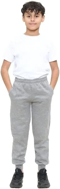 KHIM Jogging Trouser Terry Cotton Tracksuit Bottom Pant Kids Unisex Girls Boys Outdoor Activewear