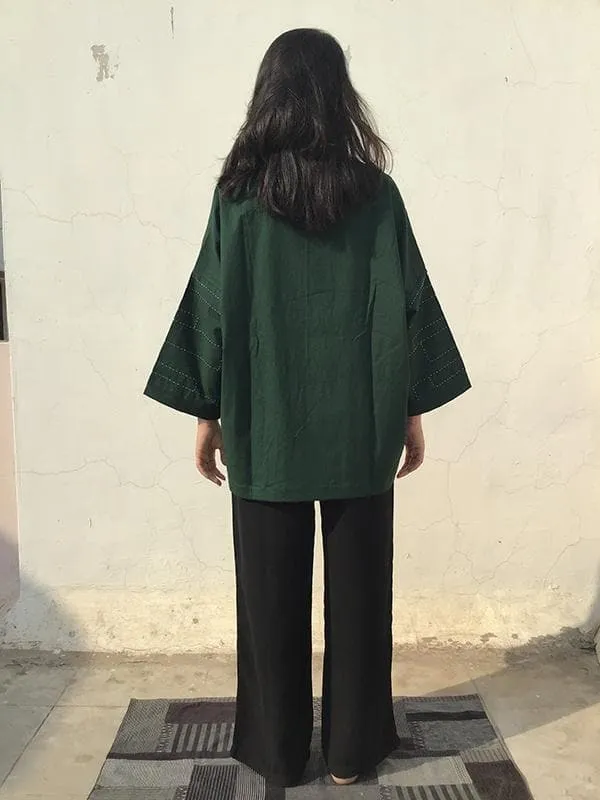 Kimono Jacket Green and Grey